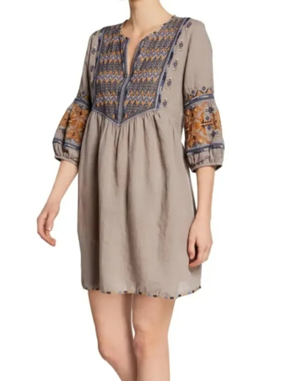Johnny Was Anika Paris Tunic Embroidered Dress Size XS